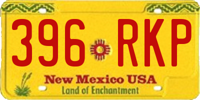 NM license plate 396RKP