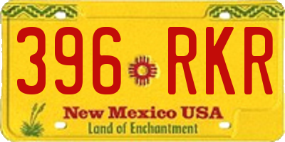 NM license plate 396RKR