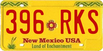 NM license plate 396RKS