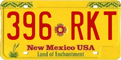 NM license plate 396RKT