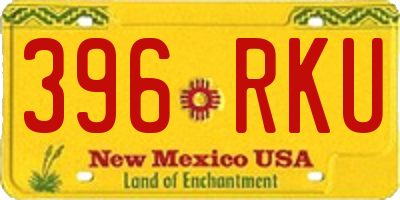NM license plate 396RKU
