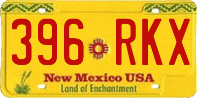 NM license plate 396RKX