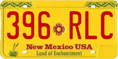 NM license plate 396RLC