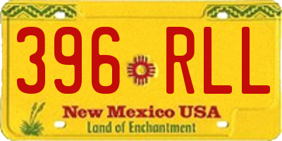 NM license plate 396RLL