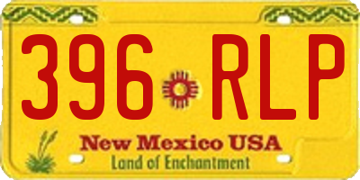 NM license plate 396RLP