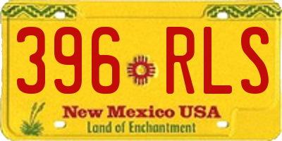 NM license plate 396RLS