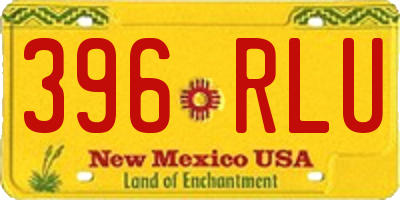 NM license plate 396RLU