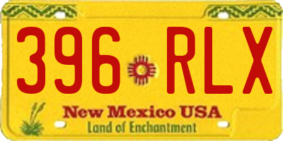 NM license plate 396RLX