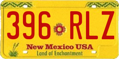 NM license plate 396RLZ