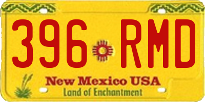 NM license plate 396RMD