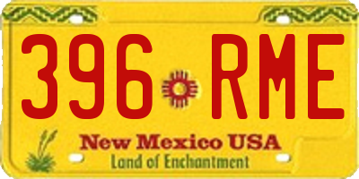 NM license plate 396RME