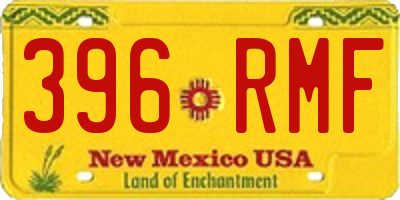 NM license plate 396RMF