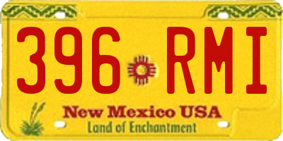NM license plate 396RMI