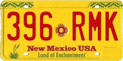 NM license plate 396RMK