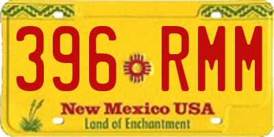NM license plate 396RMM