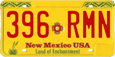 NM license plate 396RMN