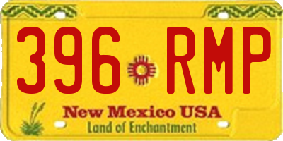 NM license plate 396RMP