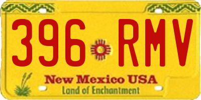 NM license plate 396RMV