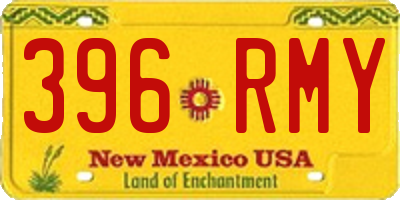 NM license plate 396RMY