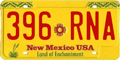 NM license plate 396RNA