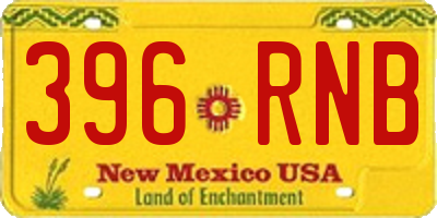 NM license plate 396RNB