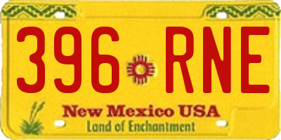 NM license plate 396RNE