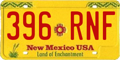 NM license plate 396RNF