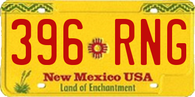 NM license plate 396RNG