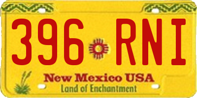 NM license plate 396RNI