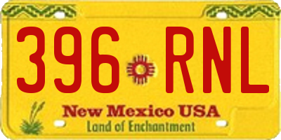 NM license plate 396RNL