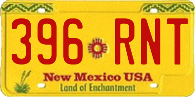 NM license plate 396RNT