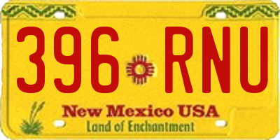 NM license plate 396RNU