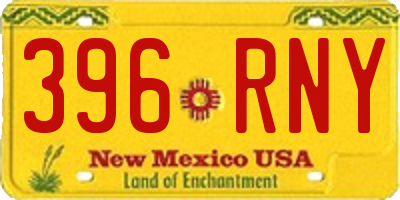 NM license plate 396RNY
