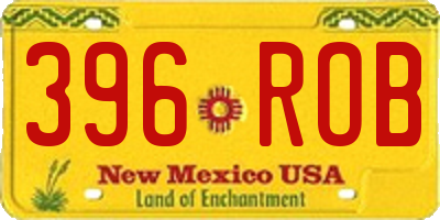 NM license plate 396ROB