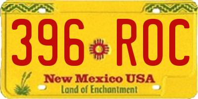 NM license plate 396ROC