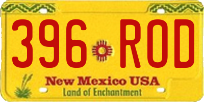 NM license plate 396ROD
