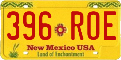 NM license plate 396ROE