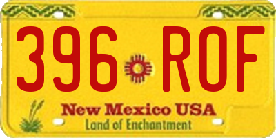 NM license plate 396ROF