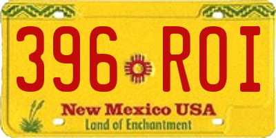 NM license plate 396ROI