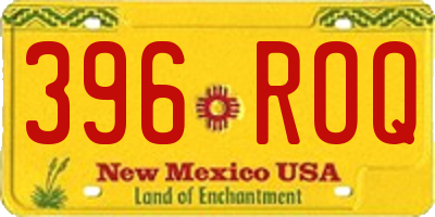 NM license plate 396ROQ