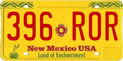 NM license plate 396ROR