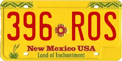 NM license plate 396ROS