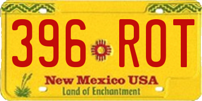 NM license plate 396ROT