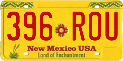 NM license plate 396ROU