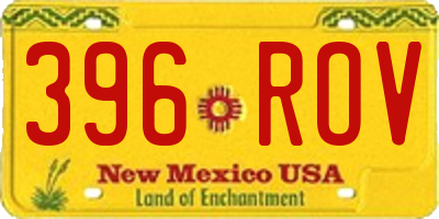NM license plate 396ROV