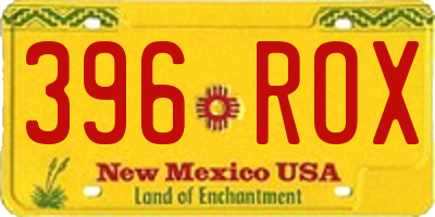 NM license plate 396ROX