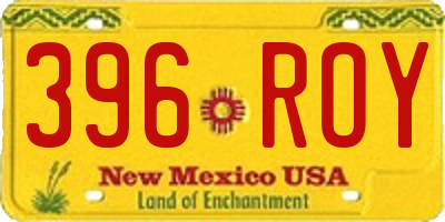 NM license plate 396ROY
