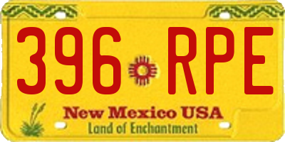 NM license plate 396RPE
