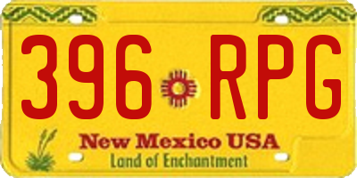 NM license plate 396RPG