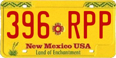 NM license plate 396RPP